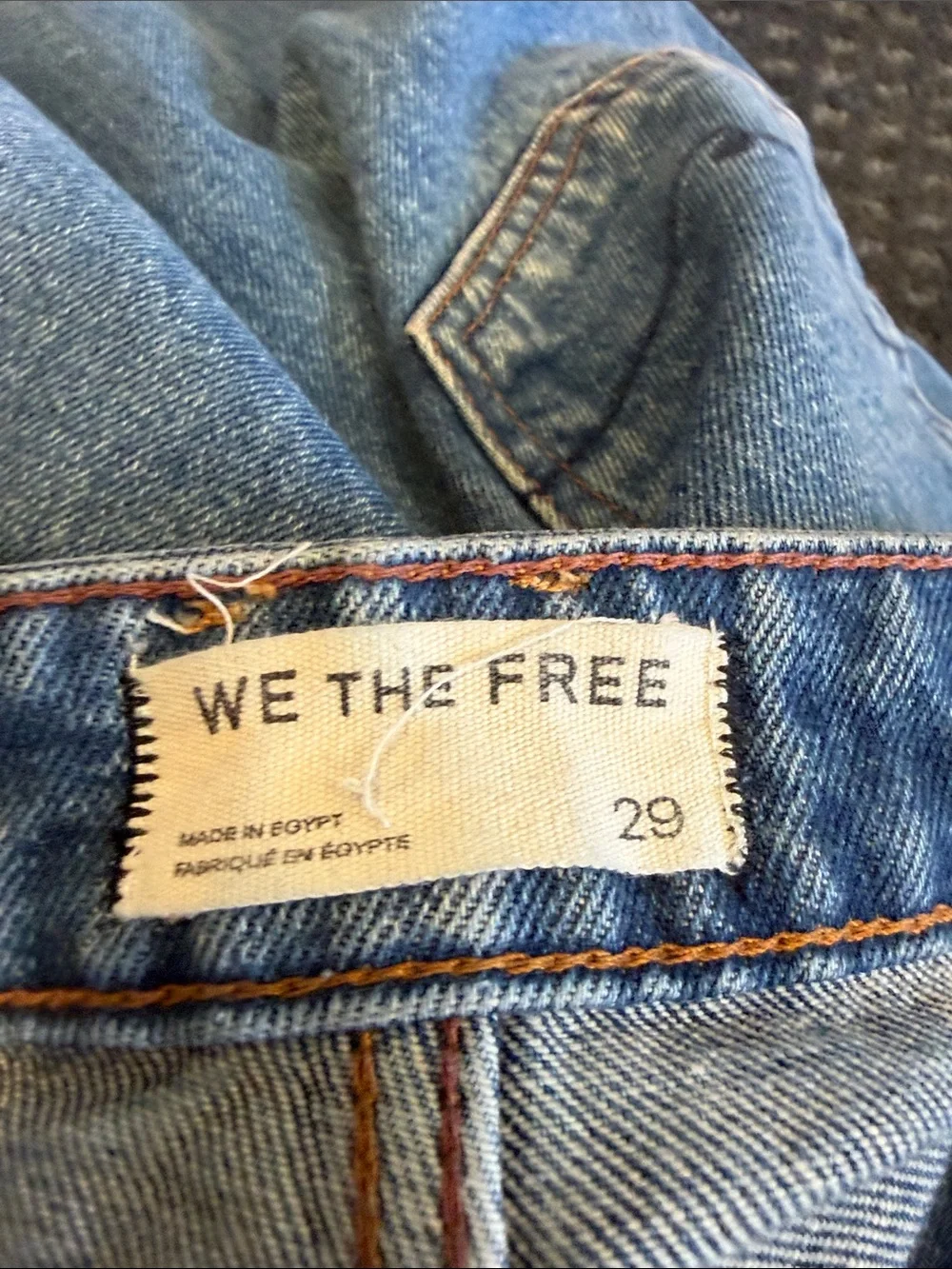 We The Free Women's Blue Relaxed Distressed Jeans - Picture 6 of 6